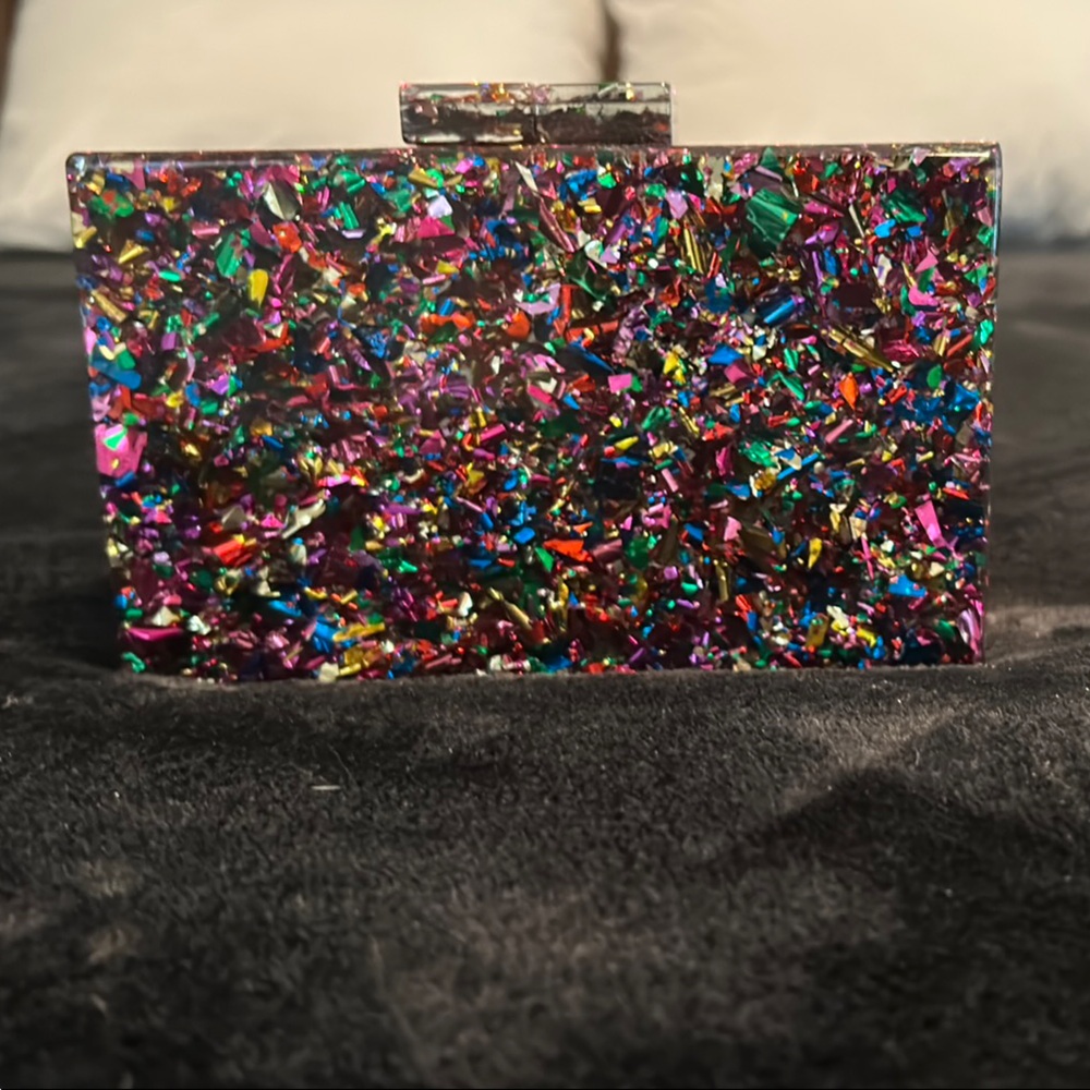 Colorful Glitter Dats ill Miami clutch purse